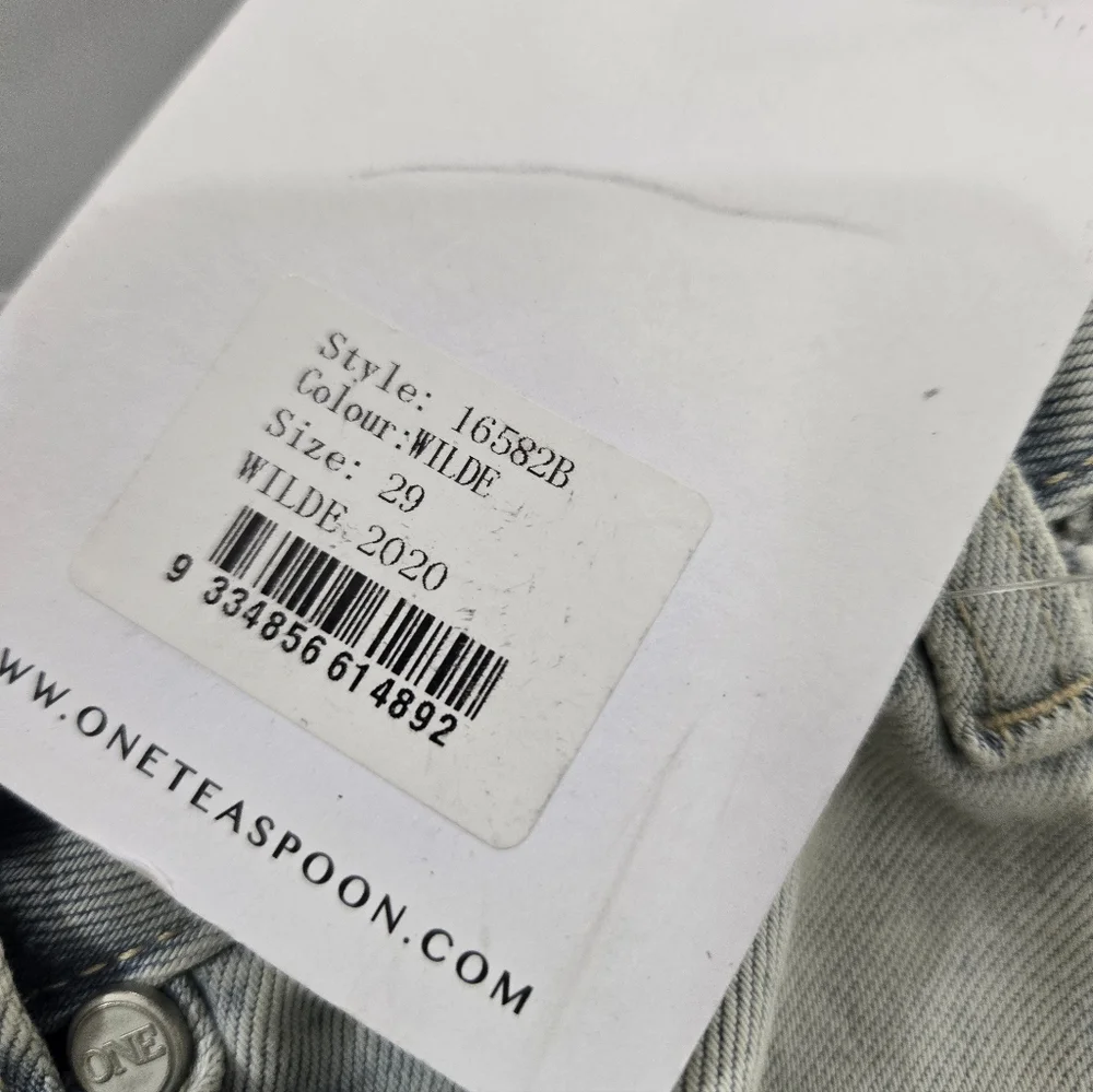 One by One Teaspoon Distressed Skirt Women's Size 29 Denim  Button Fly New